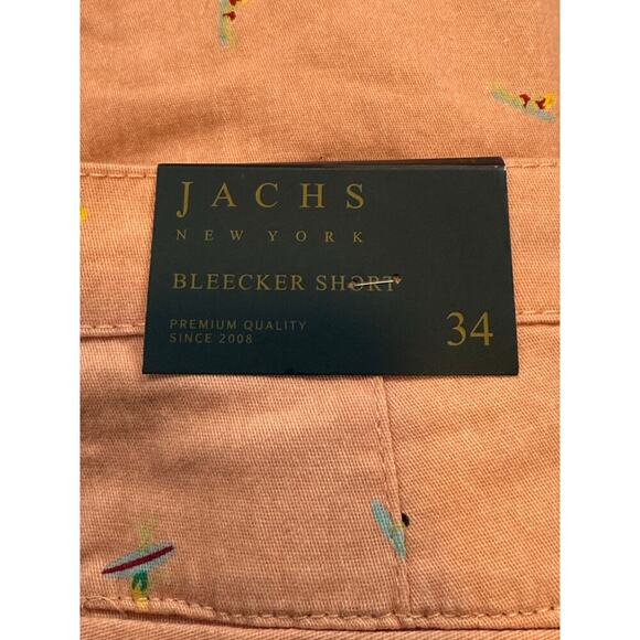NEW JACHS NY Men's Bleecker Chino Shorts Size 34 Pink‎ Casual Summer Solid NWT - Picture 3 of 4
